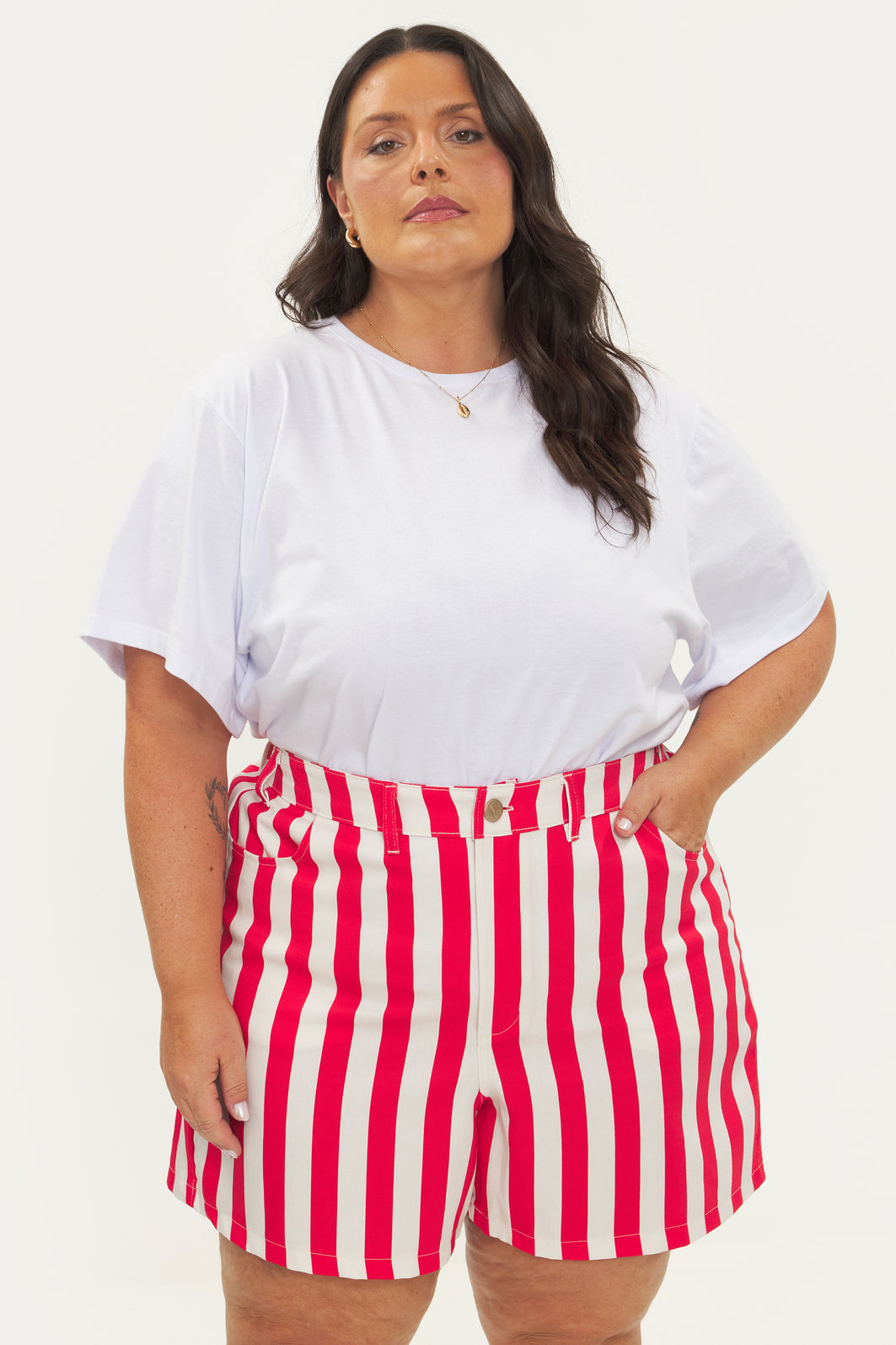 T-Shirt Malha Confort Básica Nina Branco