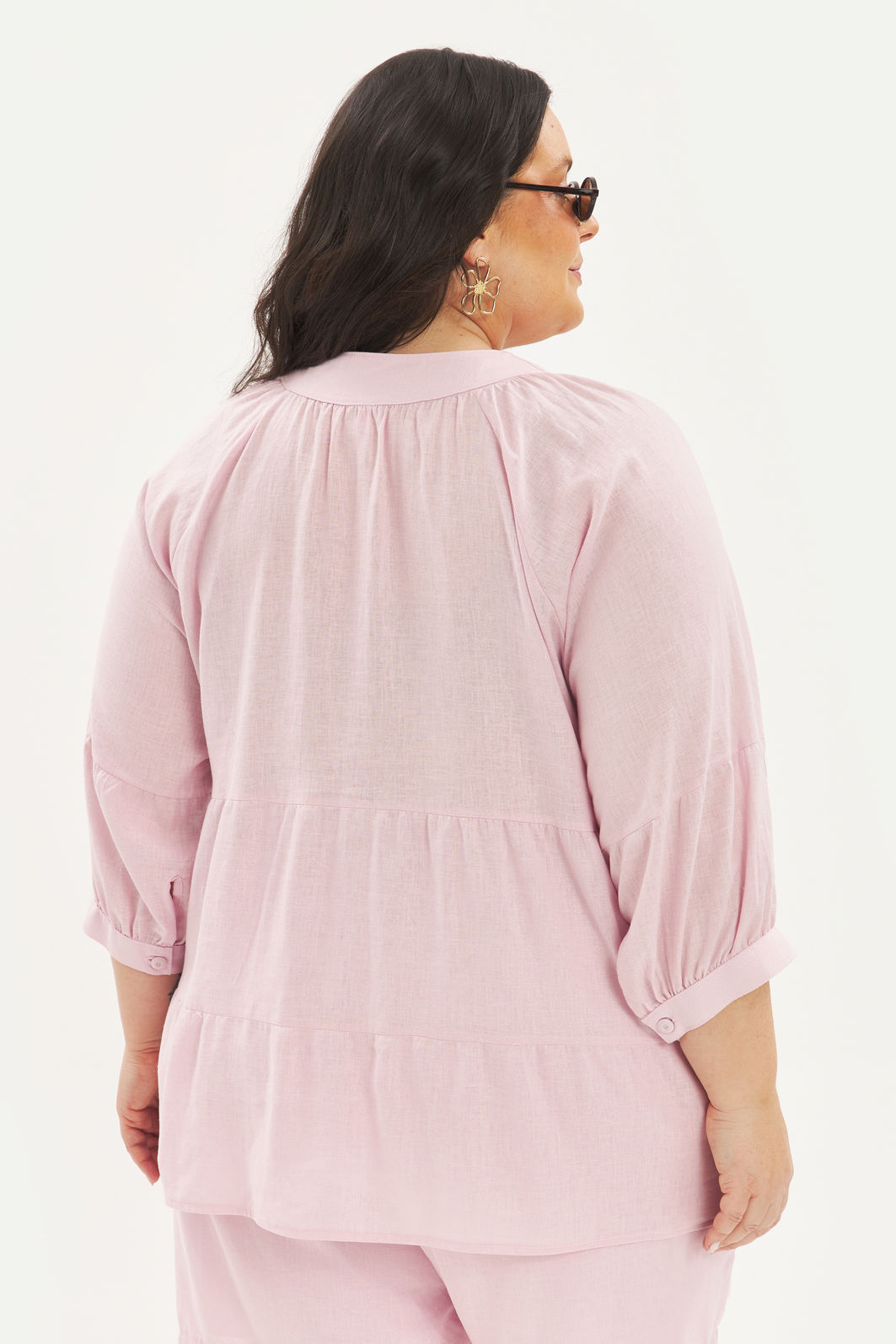 Blusa Linho Matilda Rosa Blusa Linho Matilda Rosa