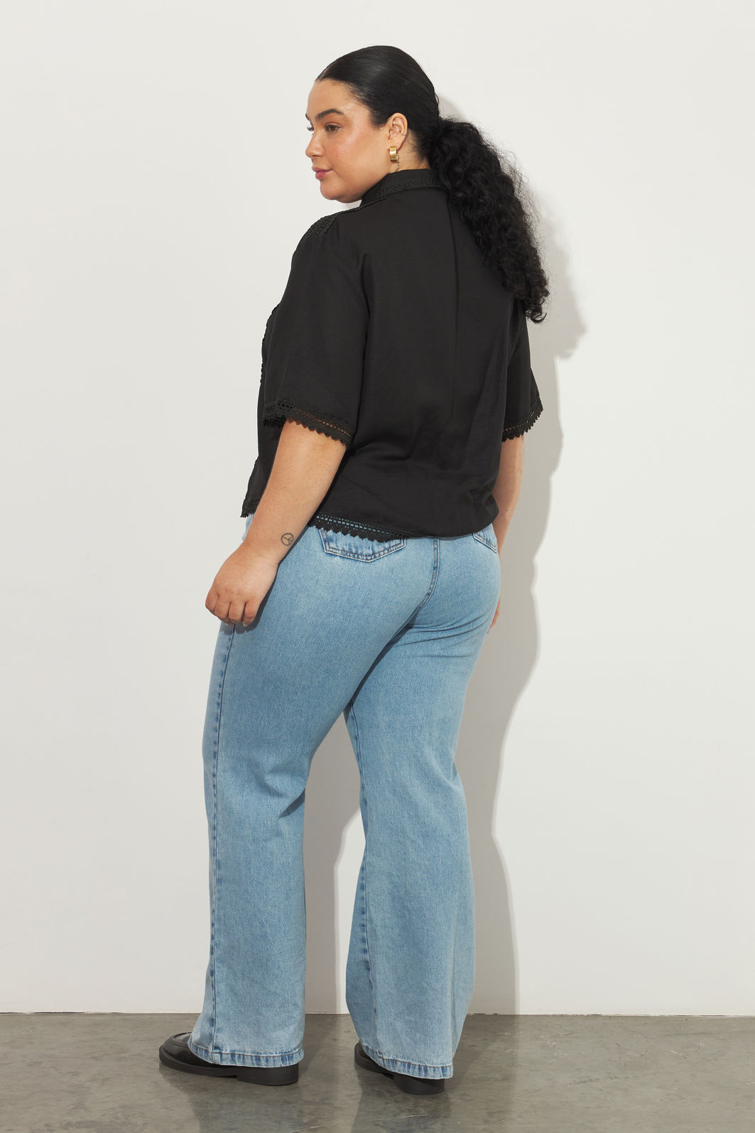 Camisa De Linho Hortência Preto