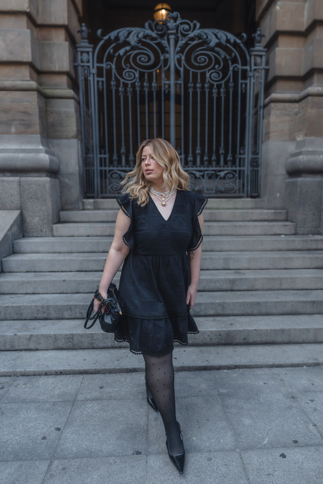 Vestido De Algodão Bordado Louise Preto