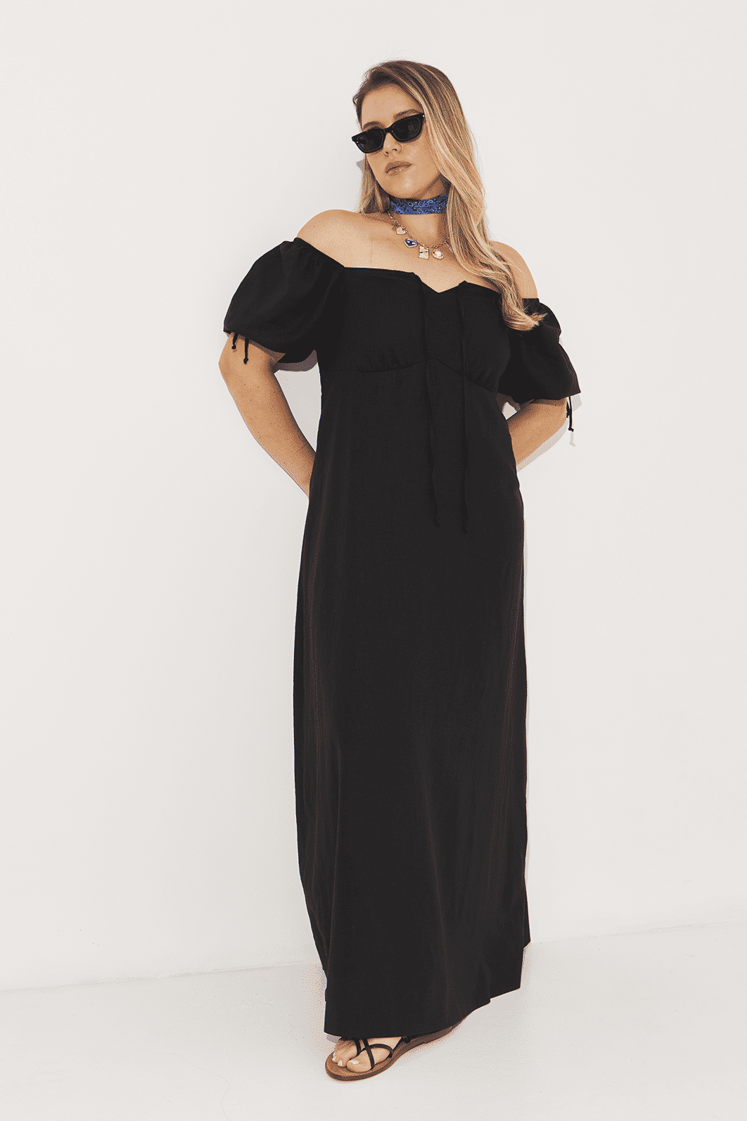Vestido Longo Fiona Preto Vestido Longo Fiona Preto