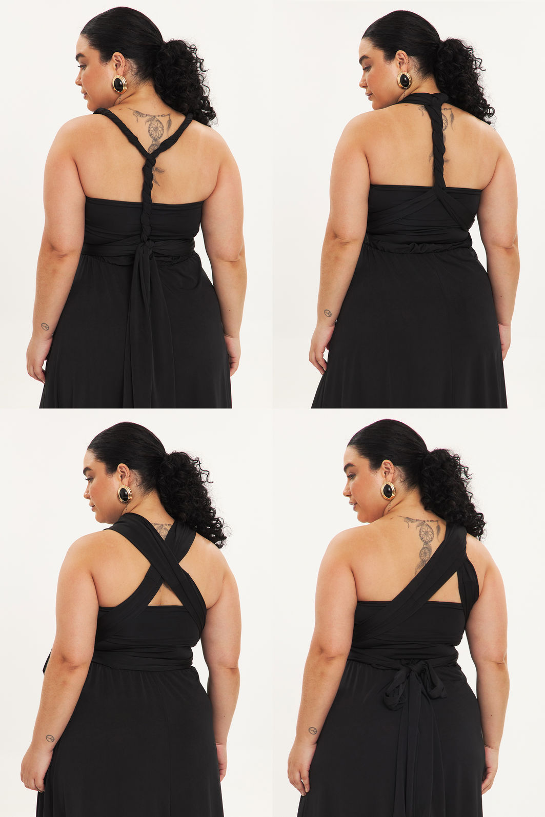 Vestido Com Amarração Glória Preto
