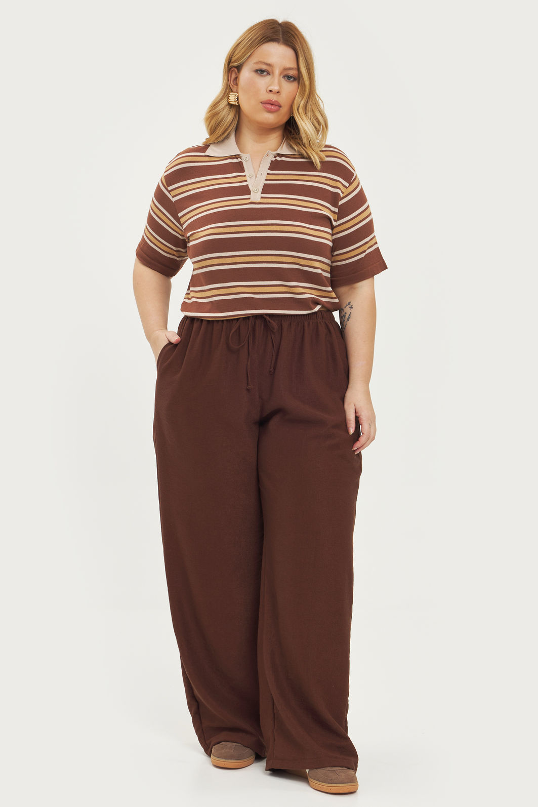 Camisa Polo Tricô Saara Listrado