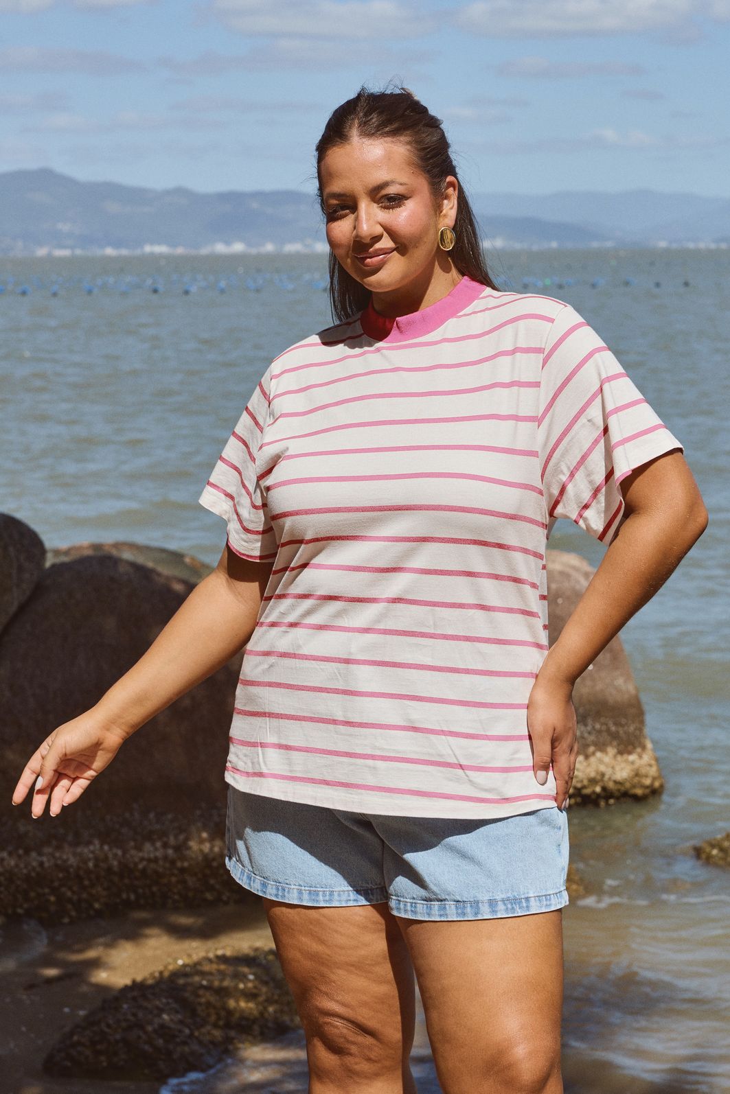 T-shirt Oversized Catarina Rosa T-shirt Oversized Catarina Rosa