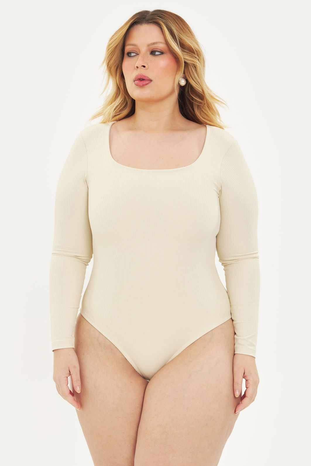 Body Manga Longa Jolie Creme Body Manga Longa Jolie Creme