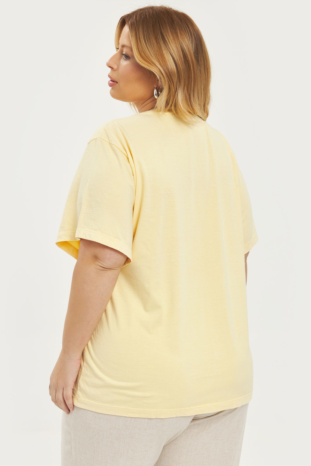 T-shirt Oversized Sardines Amarelo Manteiga