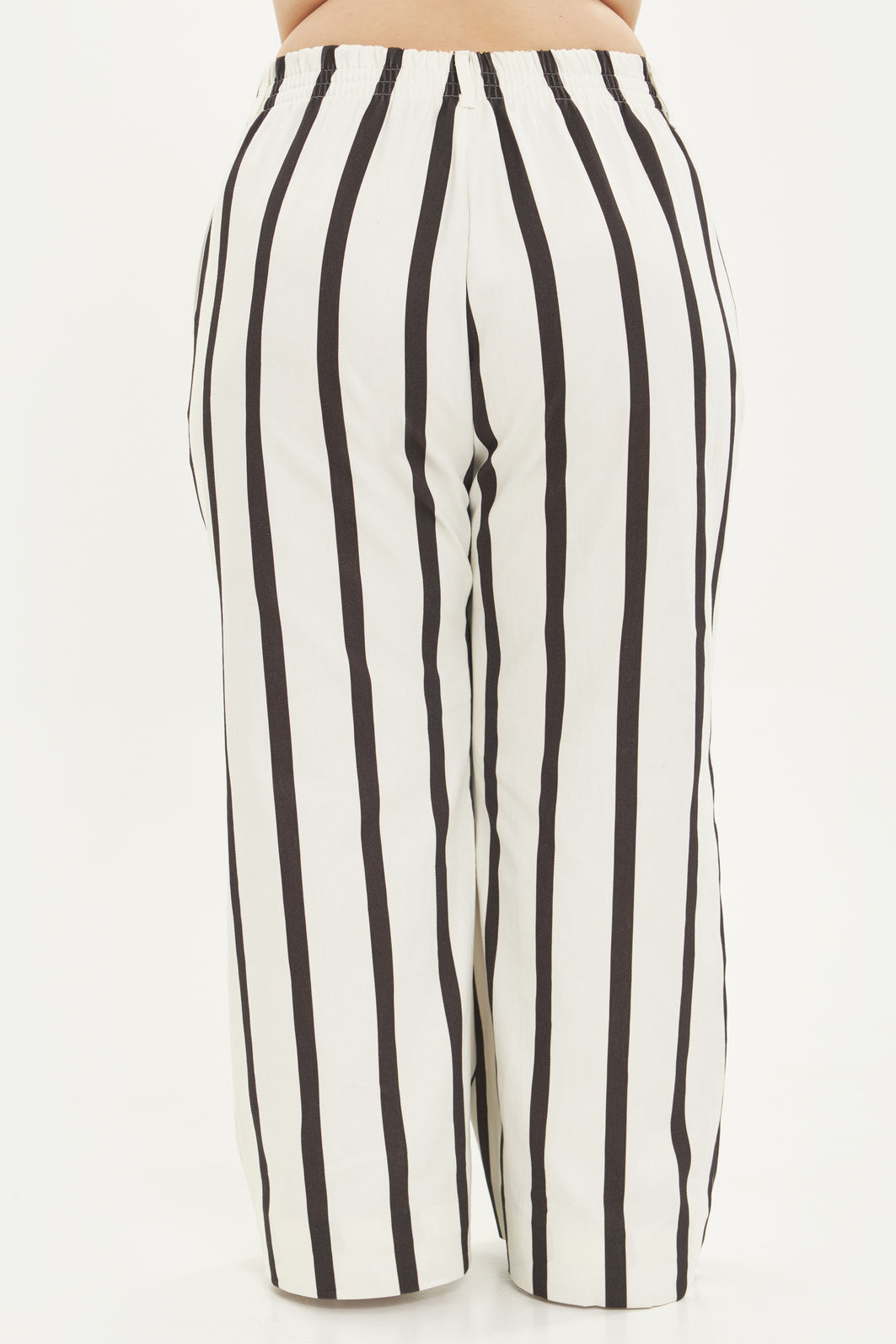 Calça Pantalona De Sarja Samira Listrado Calça Pantalona De Sarja Samira Listrado