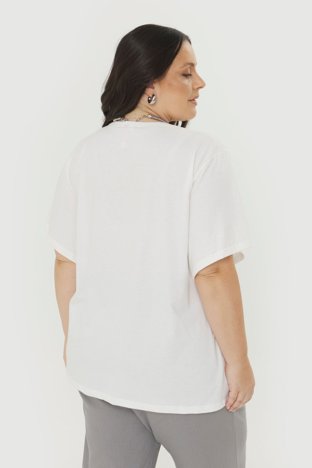 T-Shirt De Algodão Ciao Amore Off-White T-Shirt De Algodão Ciao Amore Off-White