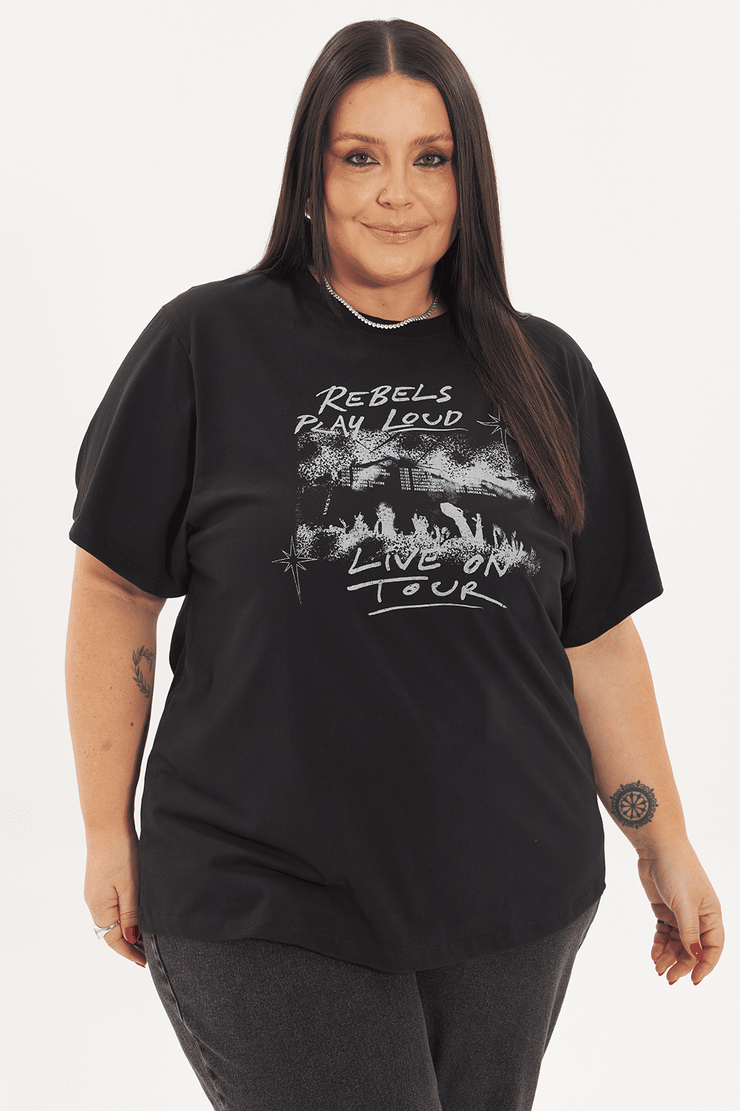 T-shirt De Algodão Rebels Preto T-shirt De Algodão Rebels Preto