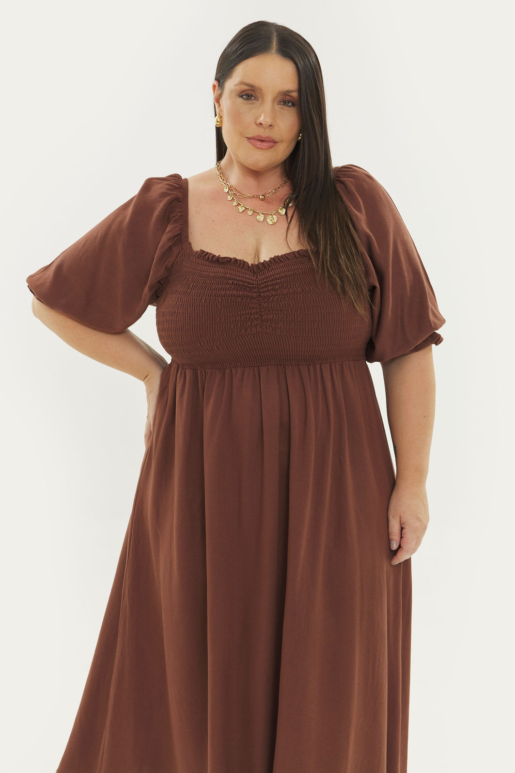 VESTIDO MIDI LINHO ORNELLA