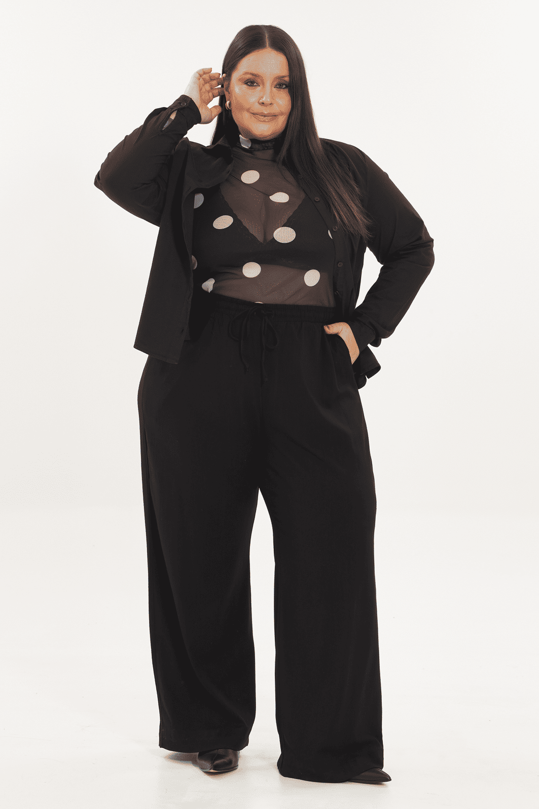 Calça Pantalona Kiara Preto Calça Pantalona Kiara Preto