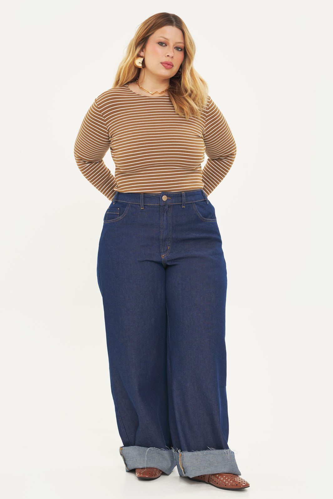 Blusa Manga Longa Safira Listrado