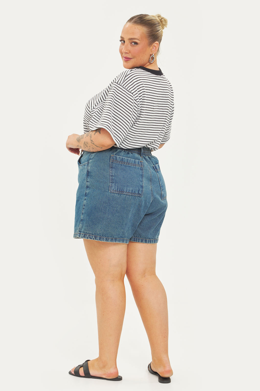 T-shirt Oversized Tricô Bali Listrado