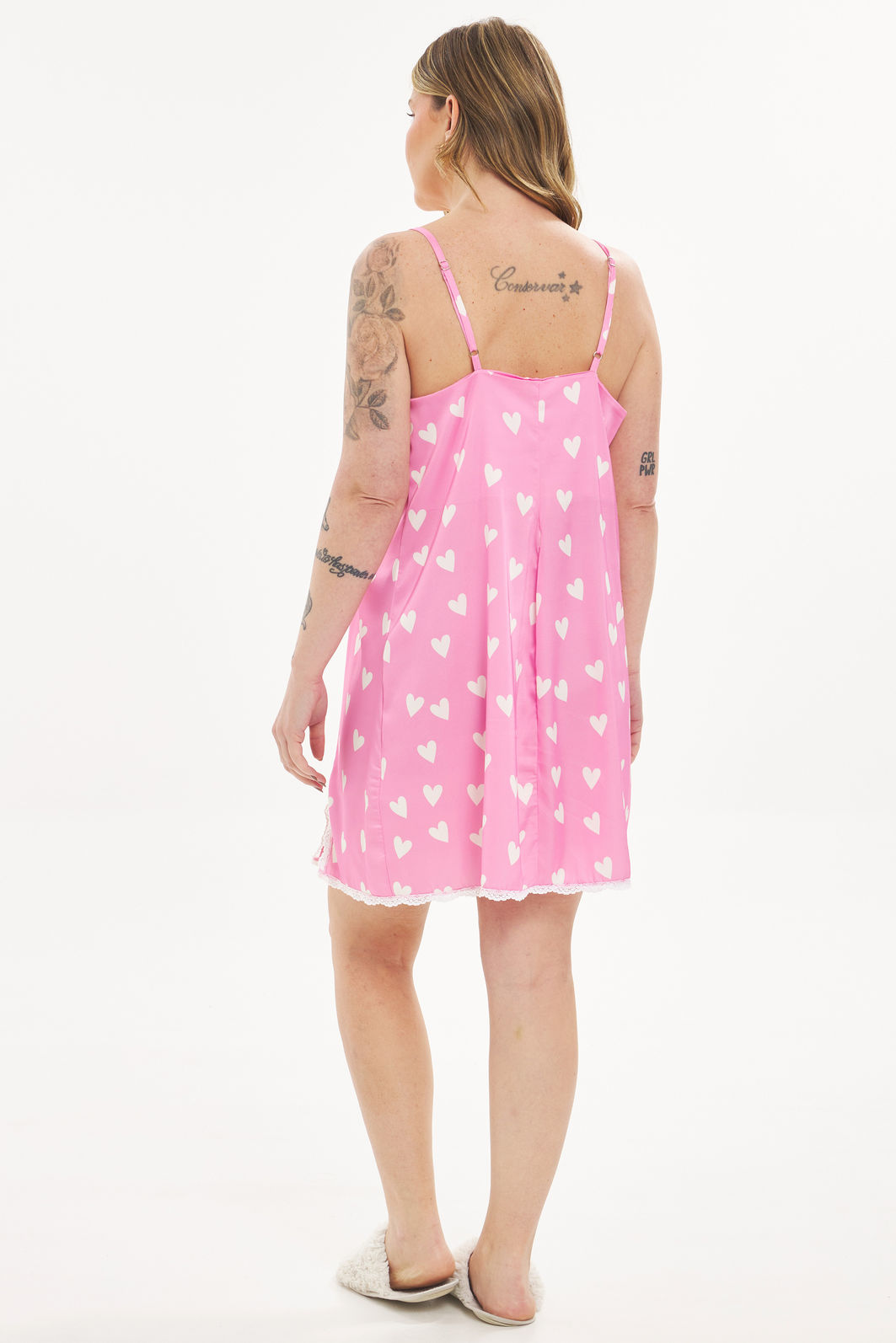 Camisola Acetinada Amore Estampado Camisola Acetinada Amore Estampado