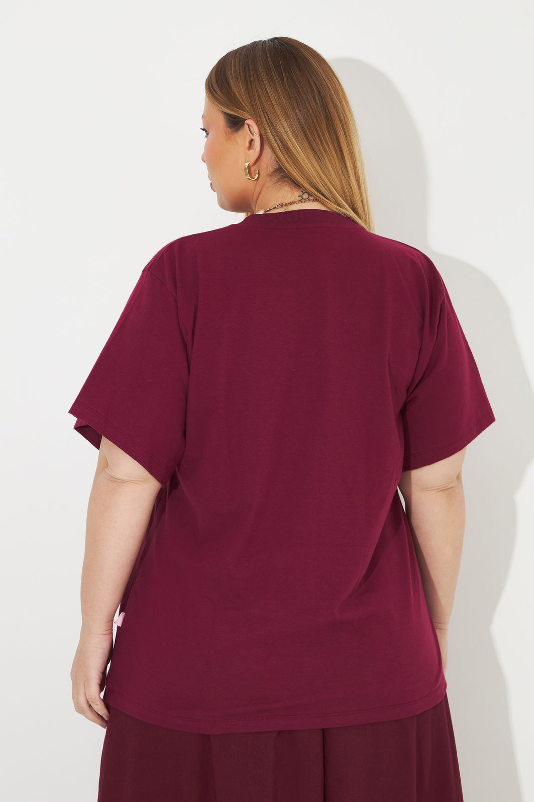 T-shirt De Algodão Wine Not Burgundy T-shirt De Algodão Wine Not Burgundy