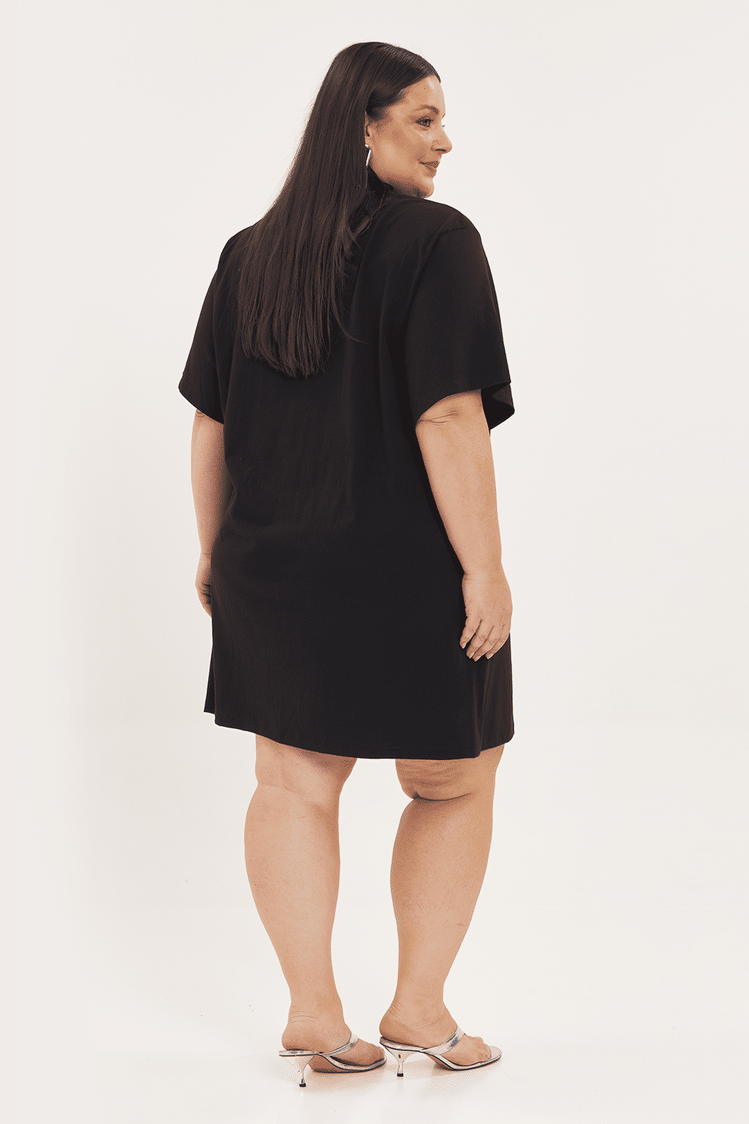 T-dress De Algodão Mari Preto T-dress De Algodão Mari Preto