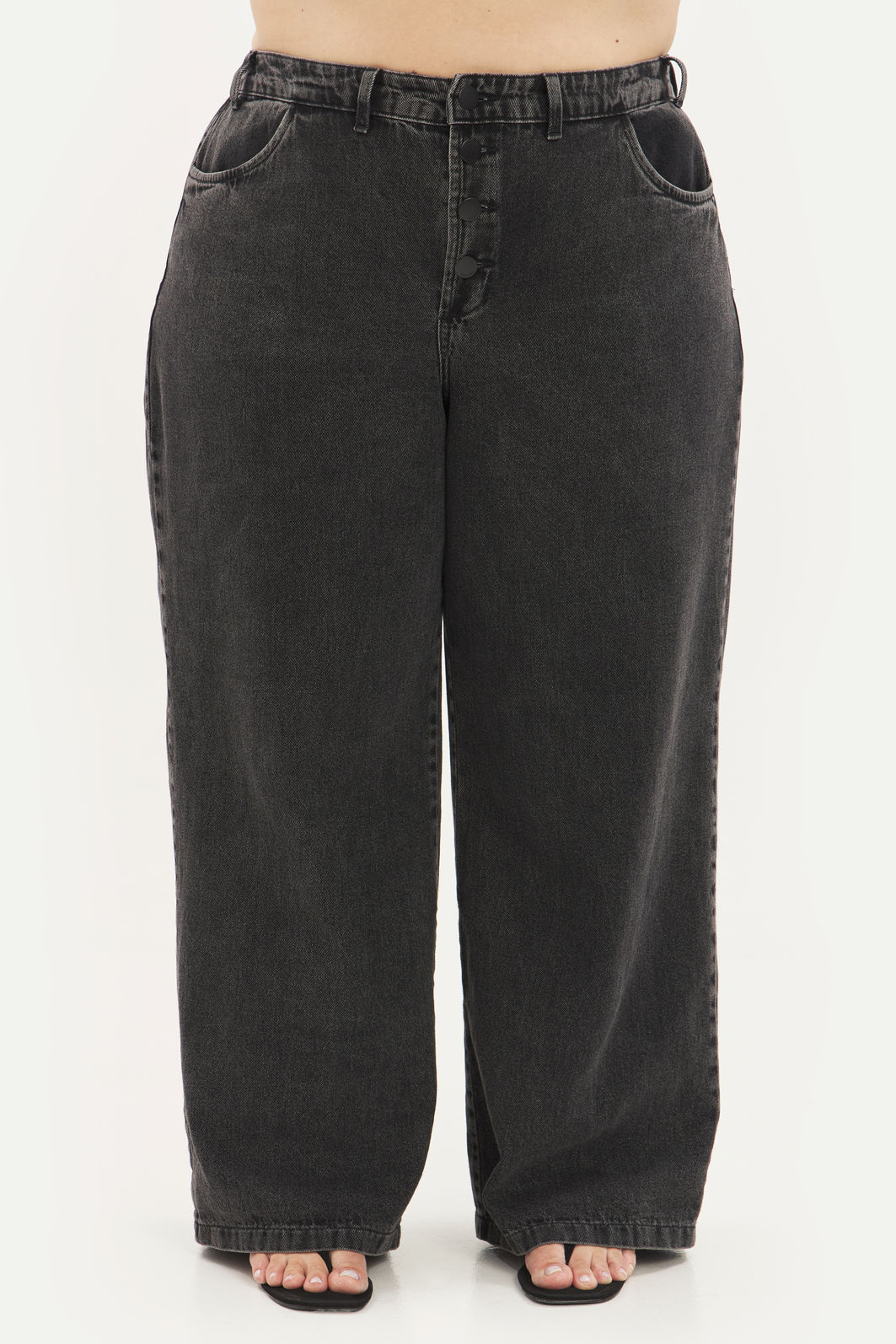 Calça Wideleg Jeans Tarsila Preto Calça Wideleg Jeans Tarsila Preto
