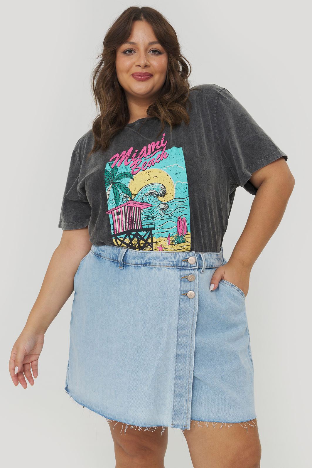 Short Saia Transpassado Verona Jeans