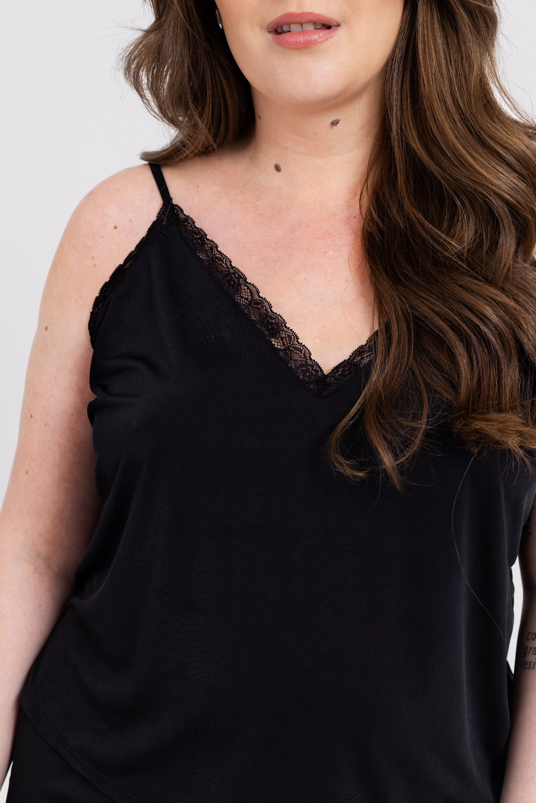 Conjunto Pijama Short Doll Com Renda Gabi Preto Conjunto Pijama Short Doll Com Renda Gabi Preto