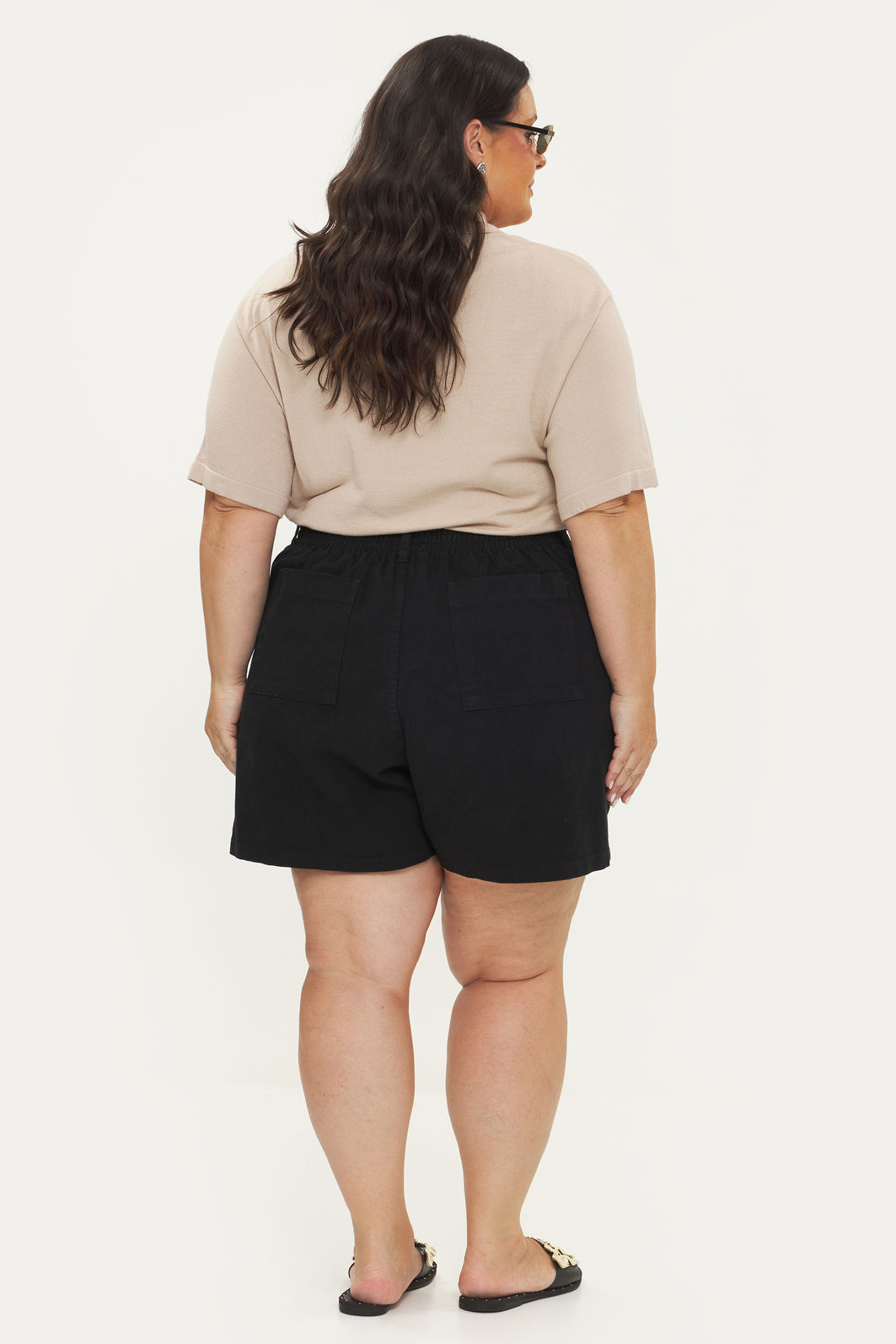 Short De Sarja Charlote Preto