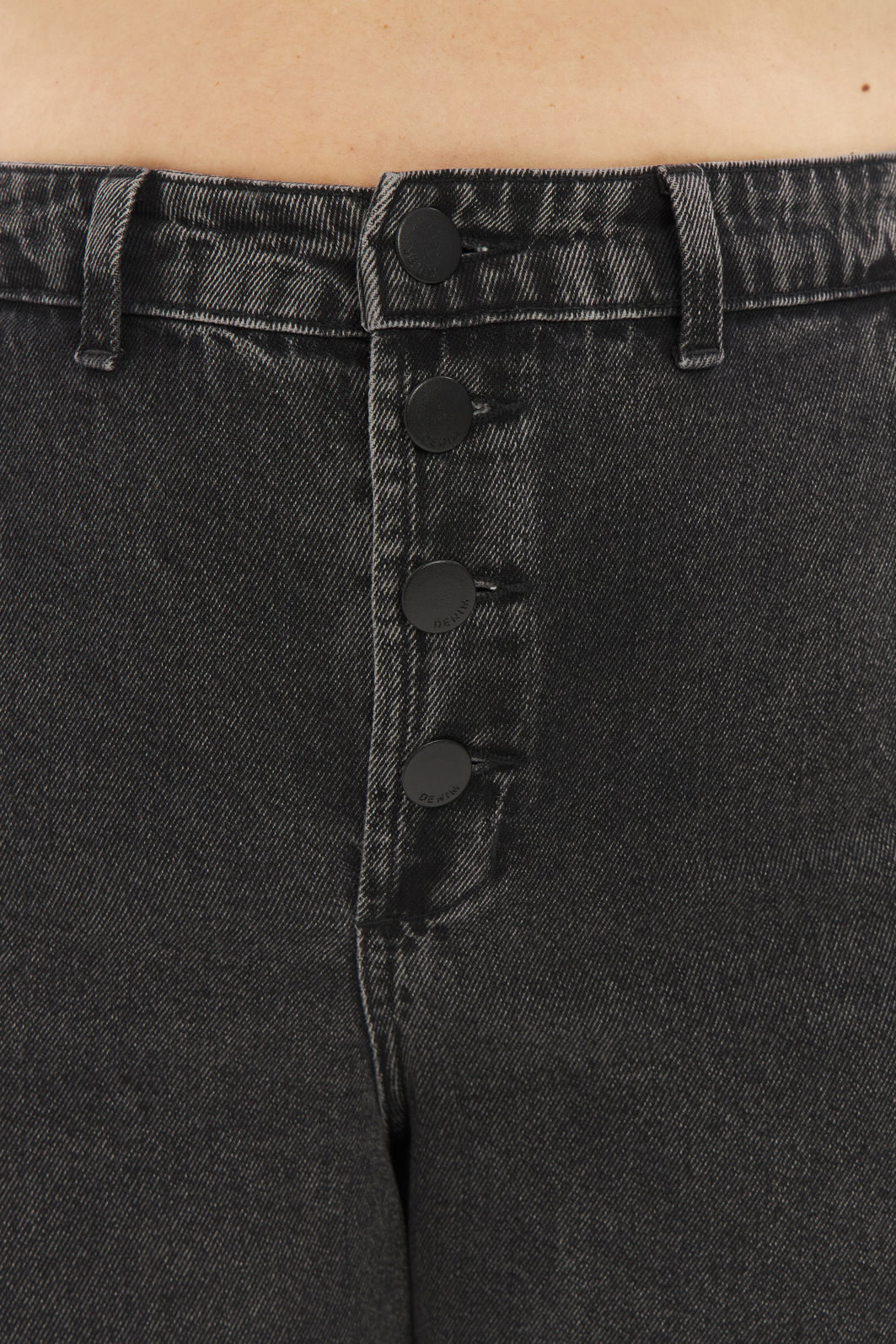 Calça Wideleg Jeans Tarsila Preto Calça Wideleg Jeans Tarsila Preto