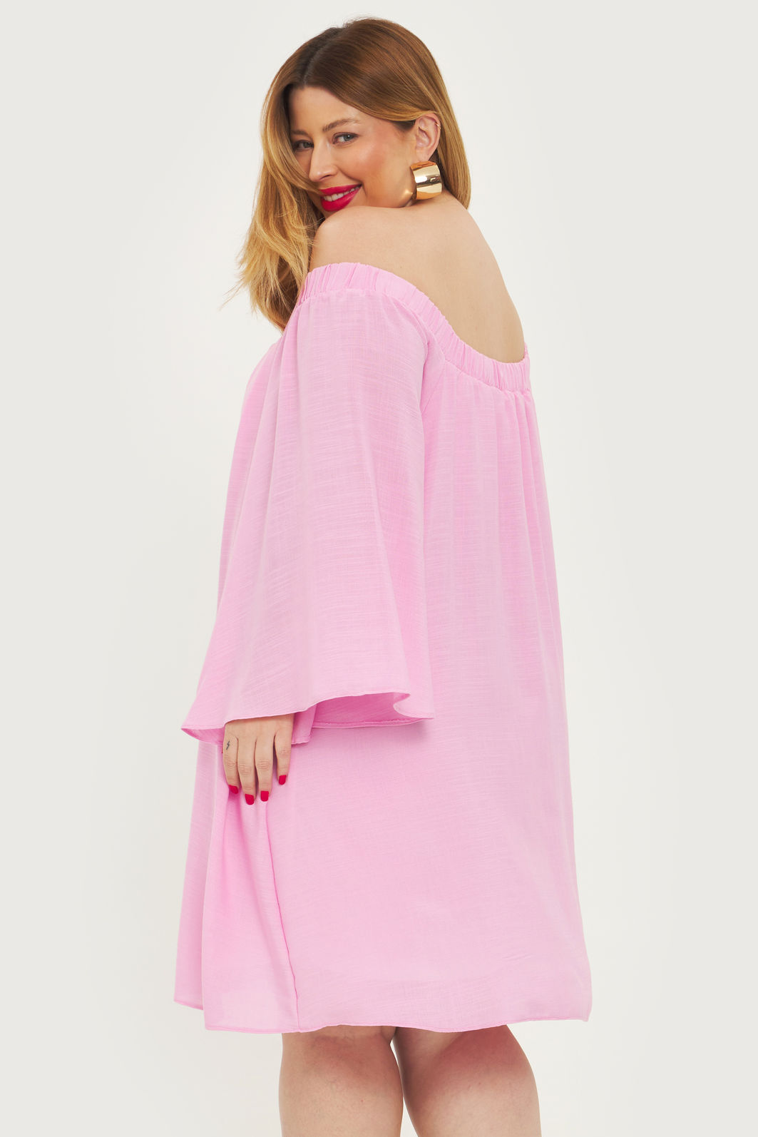 Vestido Ombro A Ombro Carolina Rosa Vestido Ombro A Ombro Carolina Rosa