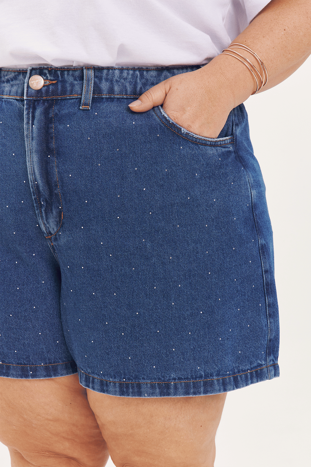 Short Com Brilhos Magnólia Jeans