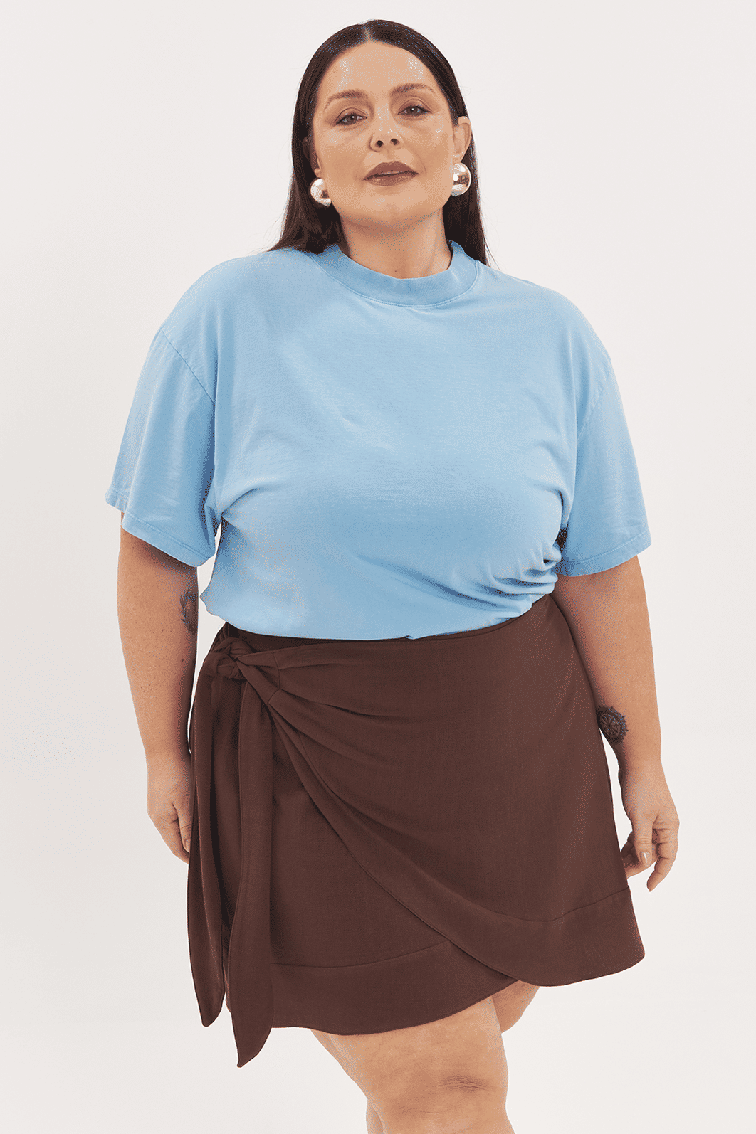 T-shirt Oversized Estonada Brenda Azul T-shirt Oversized Estonada Brenda Azul