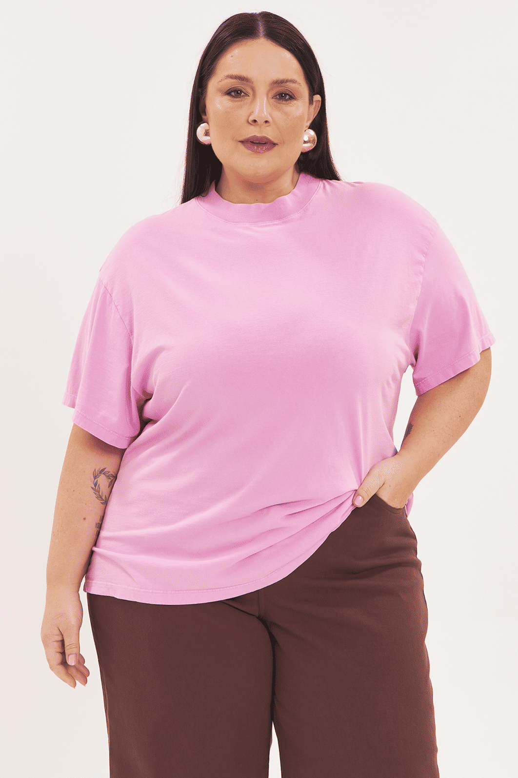 T-shirt Oversized Estonada Brenda Rosa