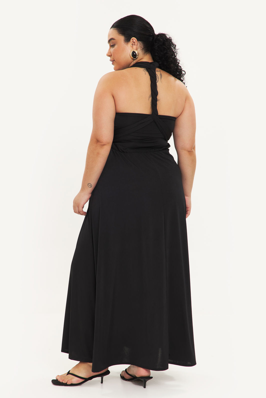 Vestido Com Amarração Glória Preto