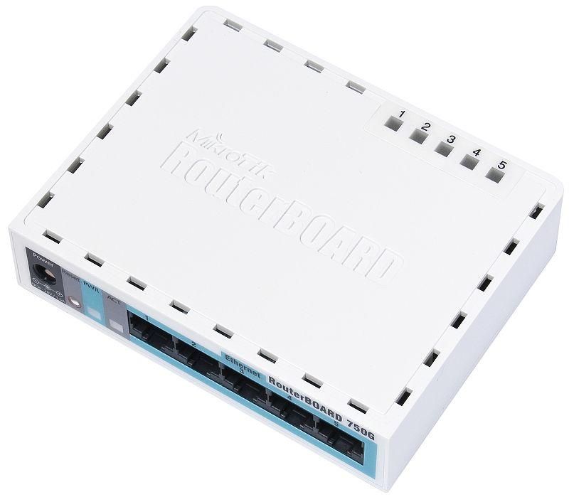 MIKROTIK - ROTEADOR RB750GR3 HEX - 5 PORTAS GIGA