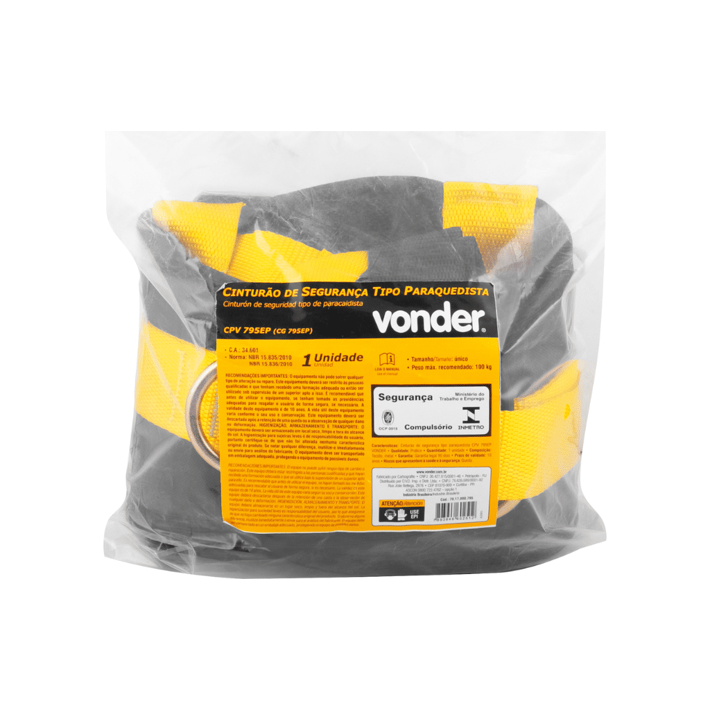 CINTO DE SEGURANCA CPV 795EP VONDER PRODUTO C/ C.A.
