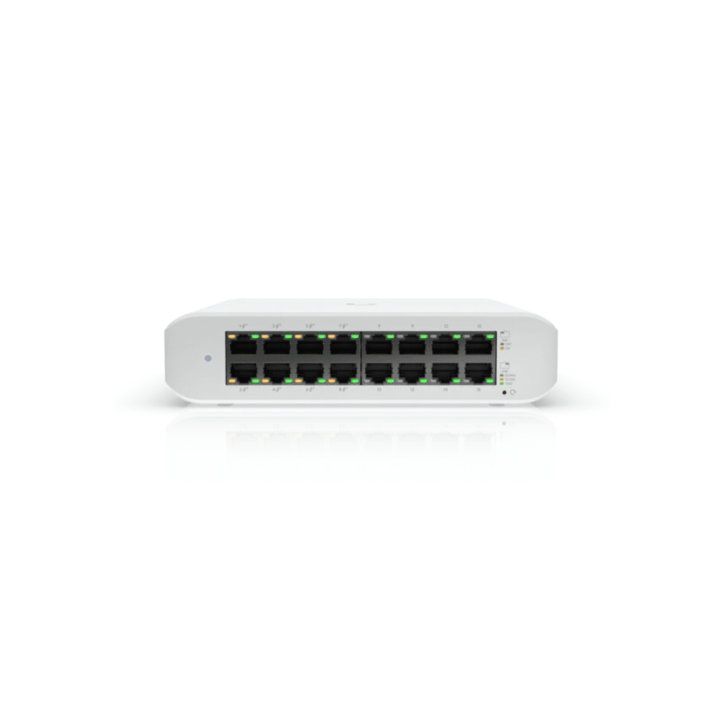 UBIQUITI SWITCH USW-LITE-16-POE-BR- UNIFI SWITCH 45W 16P GIGA PORTAS 1 A 8 POE