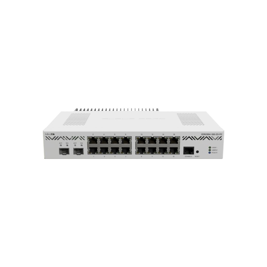 MIKROTIK CCR2004-16G-2S+PC - 16P GIGA + 2P SFP (10G) DESKTOP MIKROTIK CCR2004-16G-2S+PC - 16P GIGA + 2P SFP (10G) DESKTOP