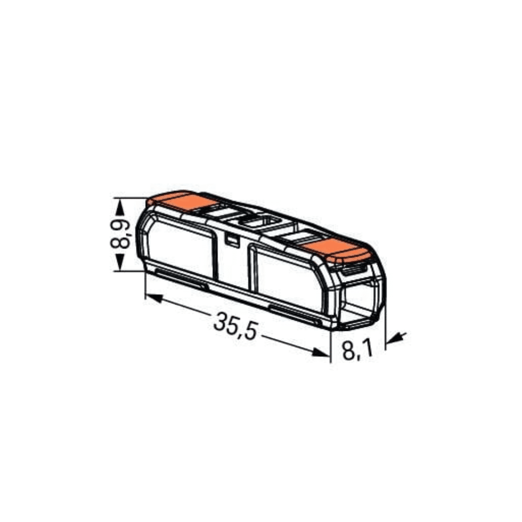 CONECTOR DE EMENDA EM LINHA COM ALAVANCA 221-2411