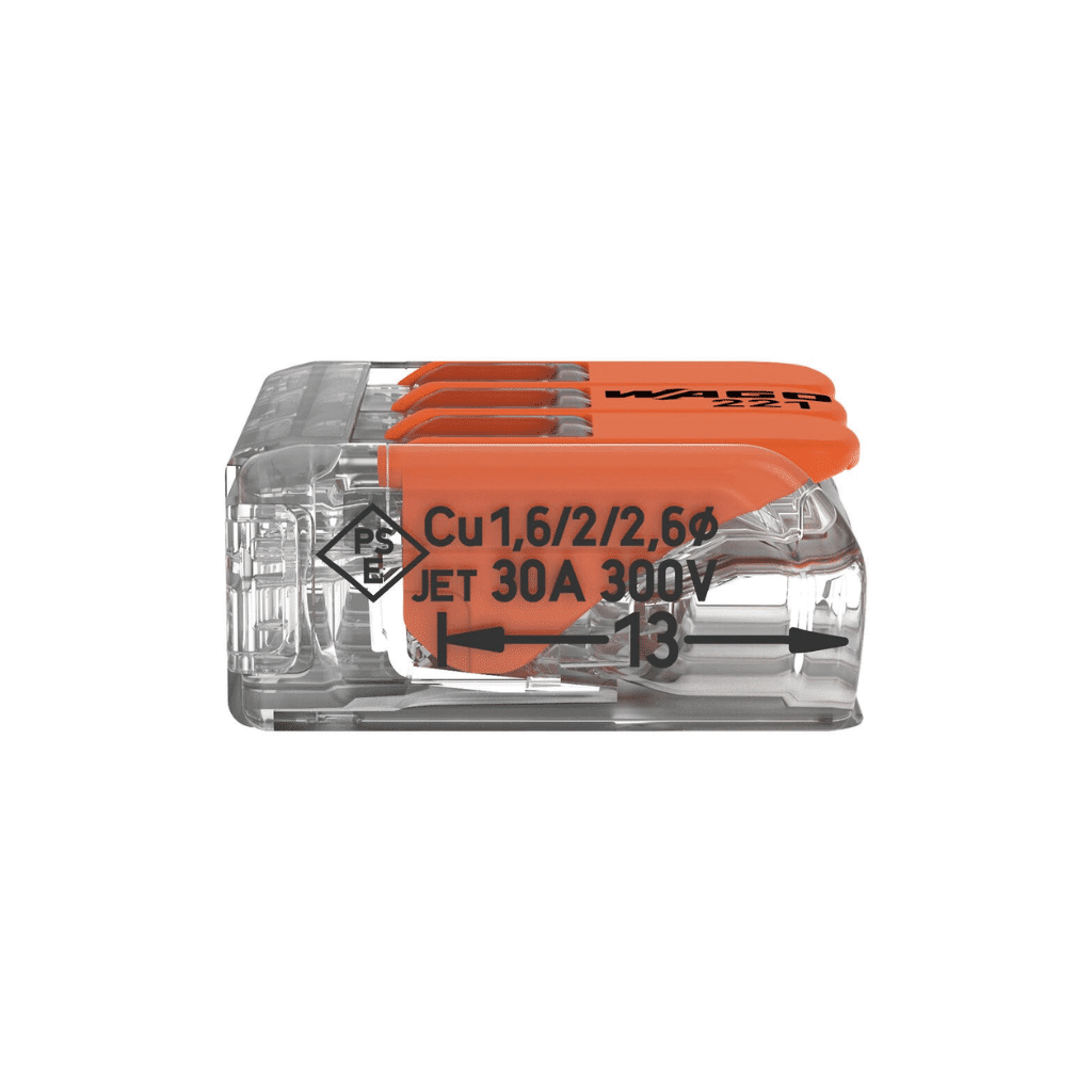 CONECTOR DE EMENDA 3 POLOS 0,5 – 6,0 MM 221-613