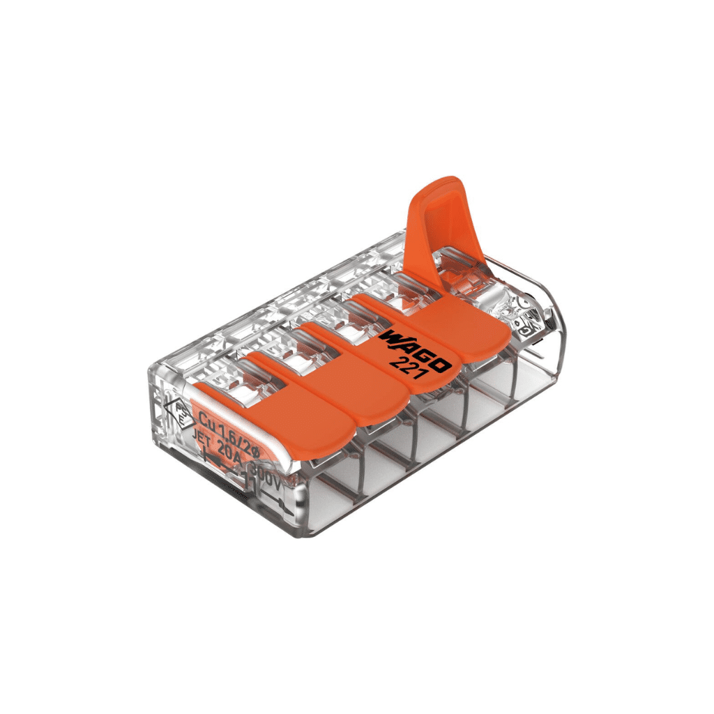 CONECTOR DE EMENDA 5 POLOS 0,14–4,0MM 221-415