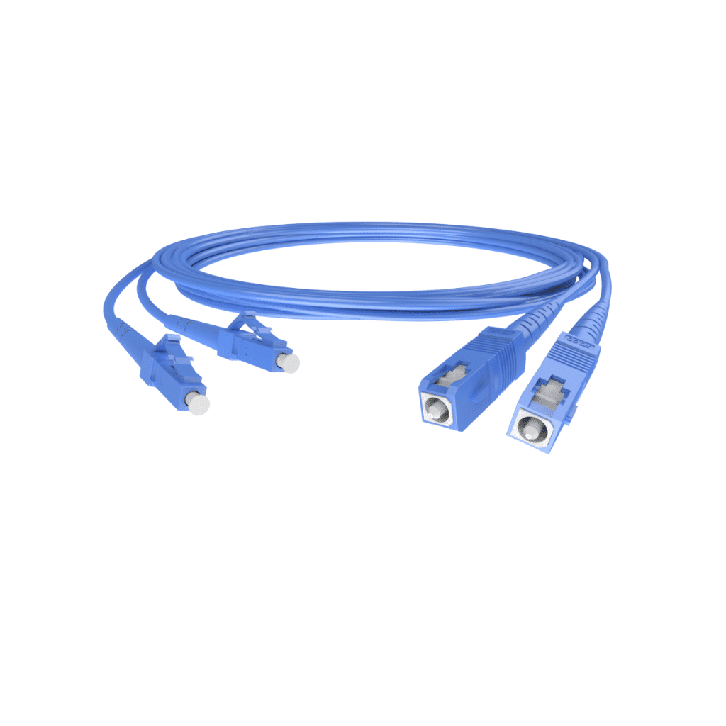 CORDAO OPTICO DUPLEX SINGLE MODEG657A (5,00 LC UPC/SC UPC 2MM AZUL) (RI)