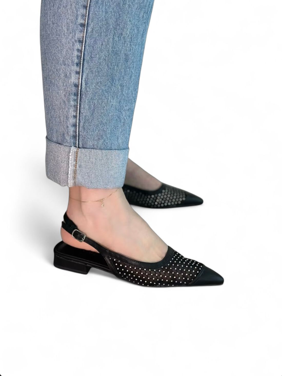 SILVIA - SAPATILHA TELA CRISTAL PRETA SILVIA - SAPATILHA TELA CRISTAL PRETA