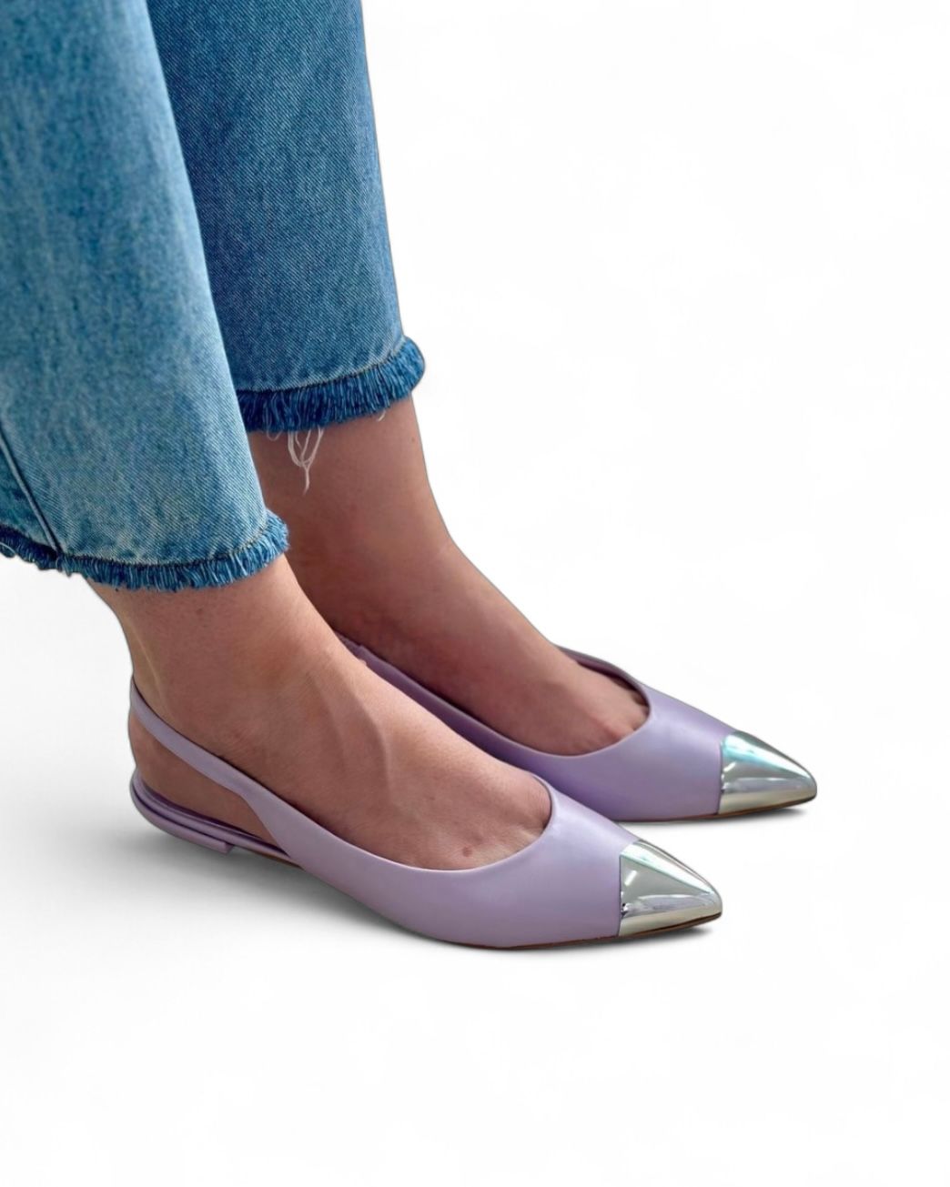 STELLA - SAPATILHA SLINGBACK BIQUEIRA METAL LILÁS STELLA - SAPATILHA SLINGBACK BIQUEIRA METAL LILÁS