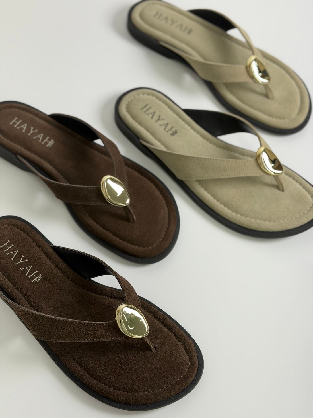 SOL - CHINELO DE DEDO EM COURO CAMURÇA CAFÉ SOL - CHINELO DE DEDO EM COURO CAMURÇA CAFÉ