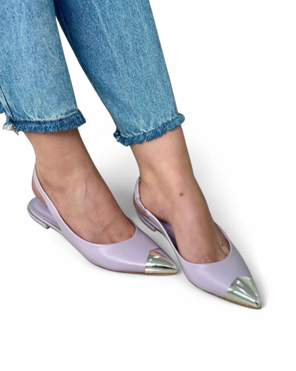 STELLA - SAPATILHA SLINGBACK BIQUEIRA METAL LILÁS STELLA - SAPATILHA SLINGBACK BIQUEIRA METAL LILÁS