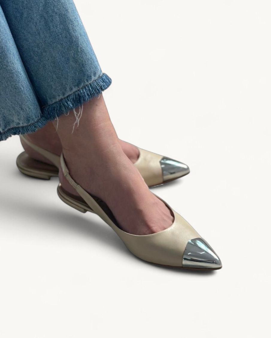 STELLA - SAPATILHA SLINGBACK BIQUEIRA METAL NUDE STELLA - SAPATILHA SLINGBACK BIQUEIRA METAL NUDE