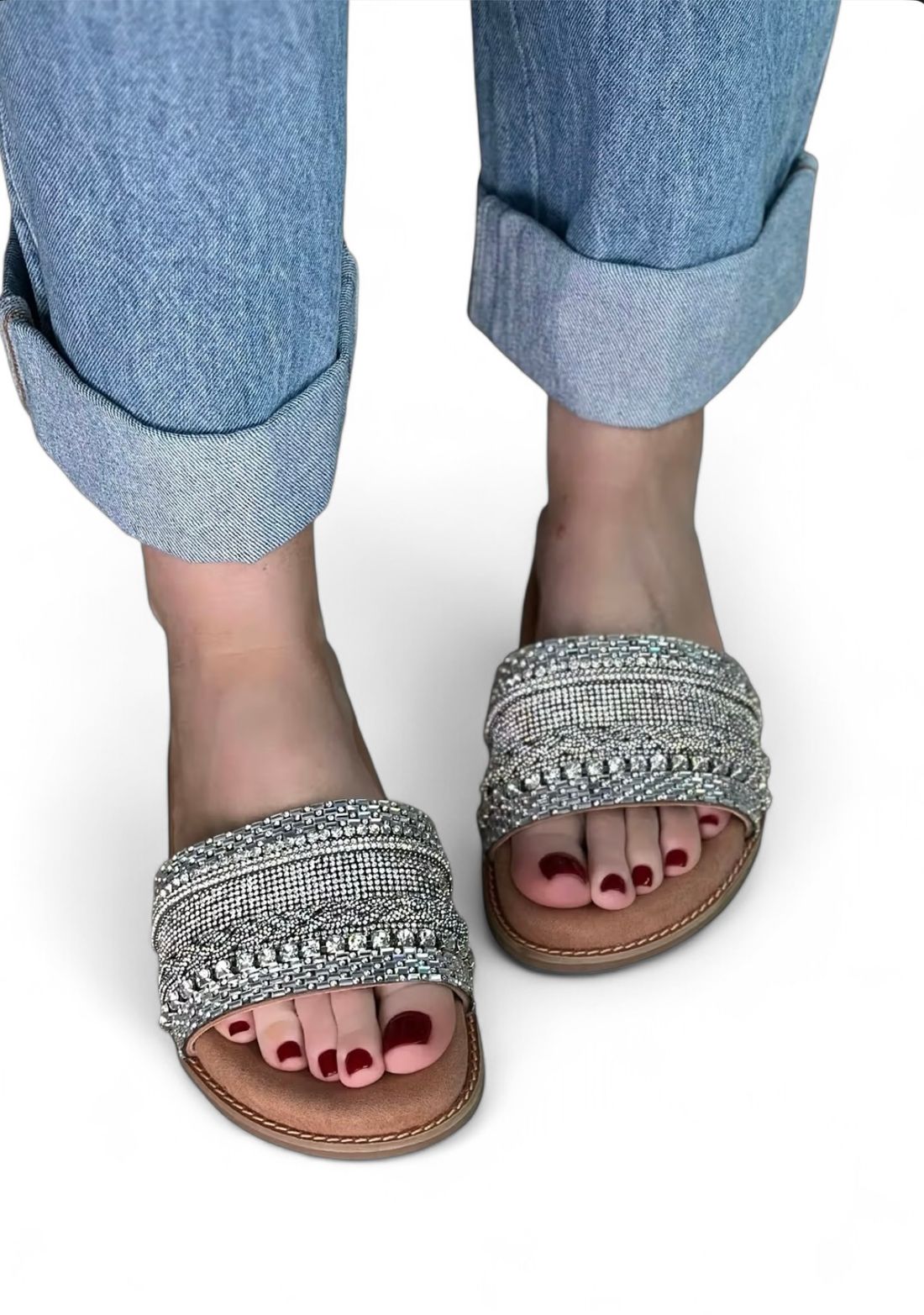 DÉBORA - BIRKEN SLIDE BRILHO SOLADO SUEDE CAMEL