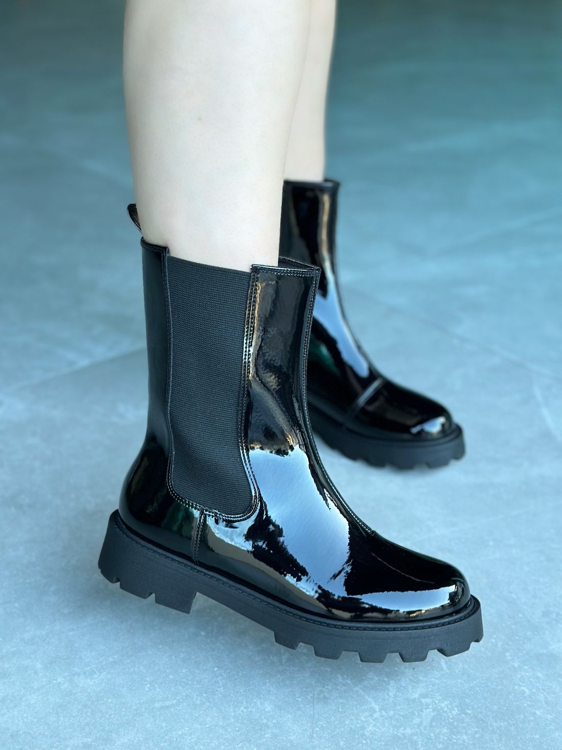 ANA - BOTA COTURNO CANO BAIXO PRETO