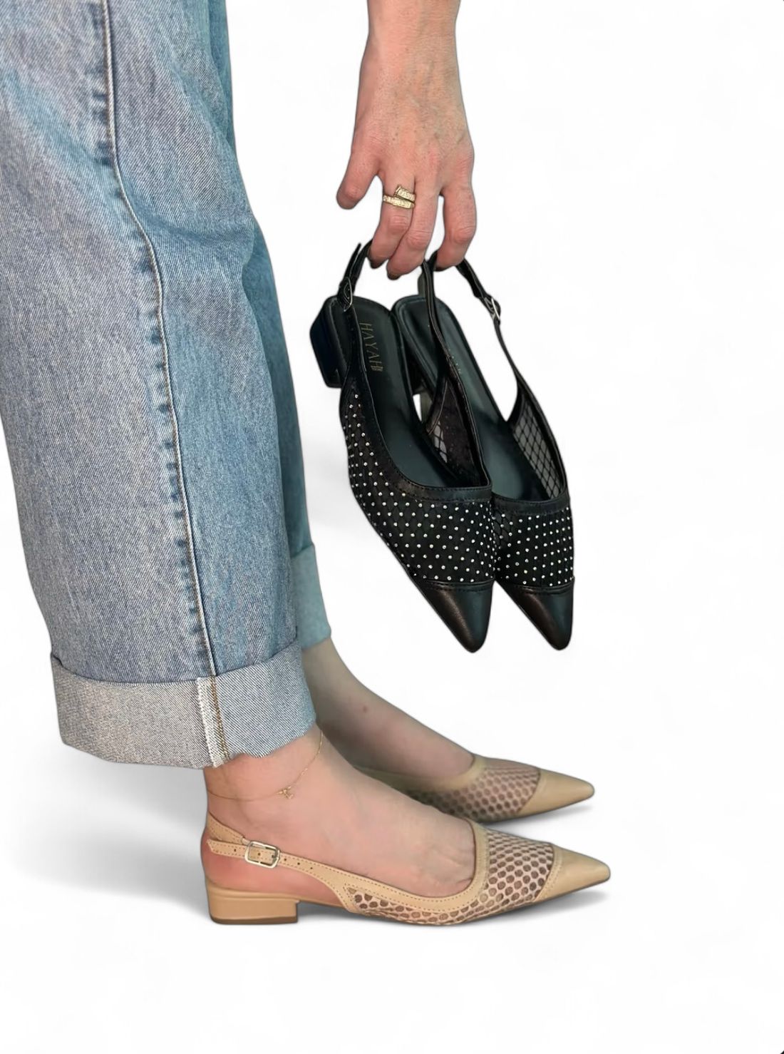 SILVIA - SAPATILHA TELA CRISTAL PRETA SILVIA - SAPATILHA TELA CRISTAL PRETA