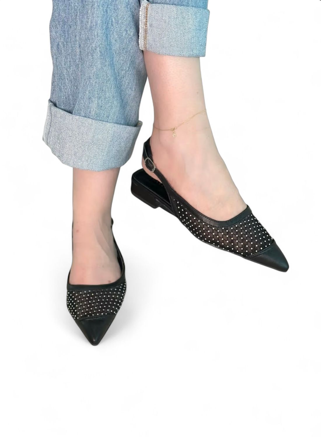 SILVIA - SAPATILHA TELA CRISTAL PRETA SILVIA - SAPATILHA TELA CRISTAL PRETA