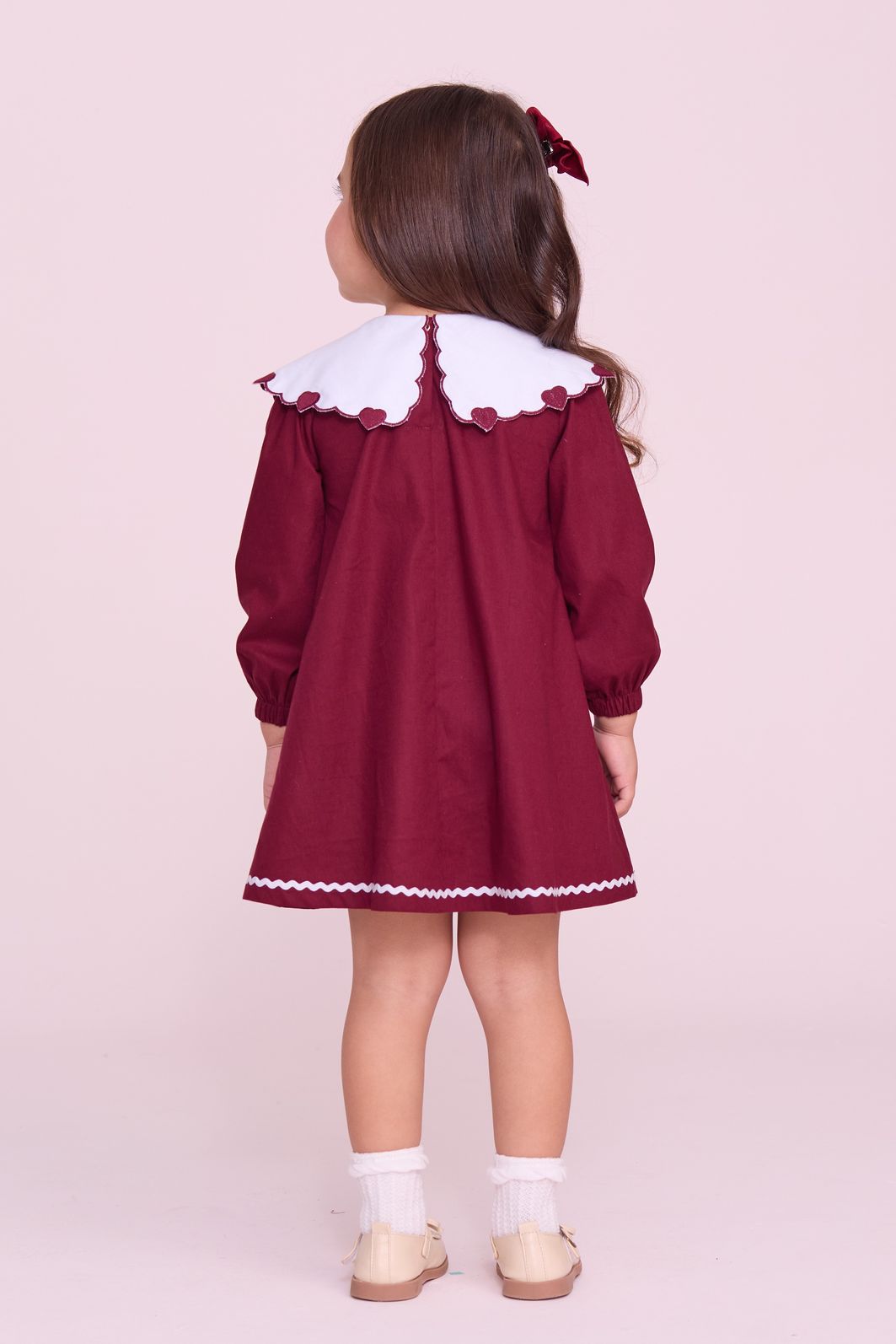 Vestido De Tricoline Com Gola Bordada Vestido De Tricoline Com Gola Bordada