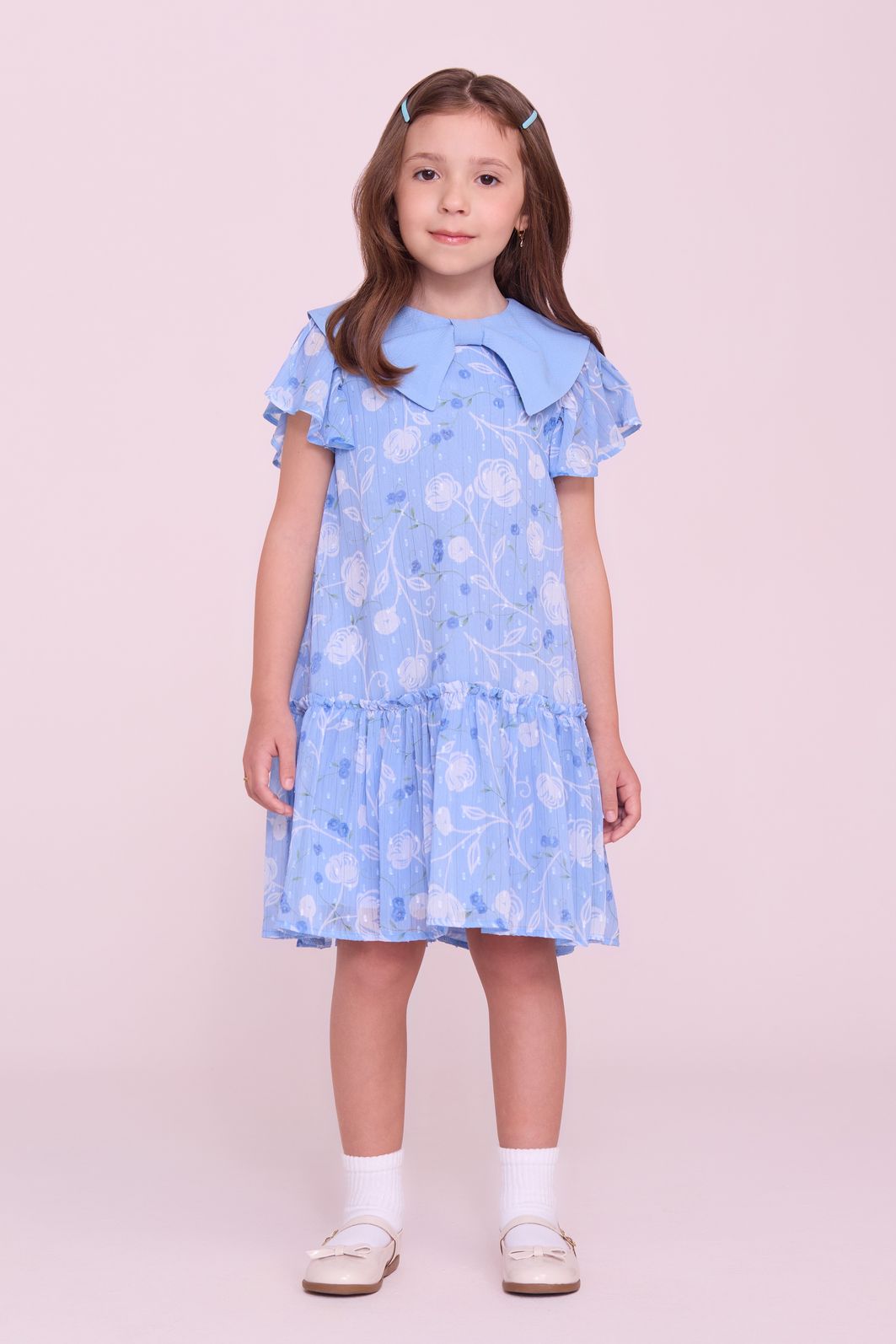 Vestido De Chiffon Estampa Floral