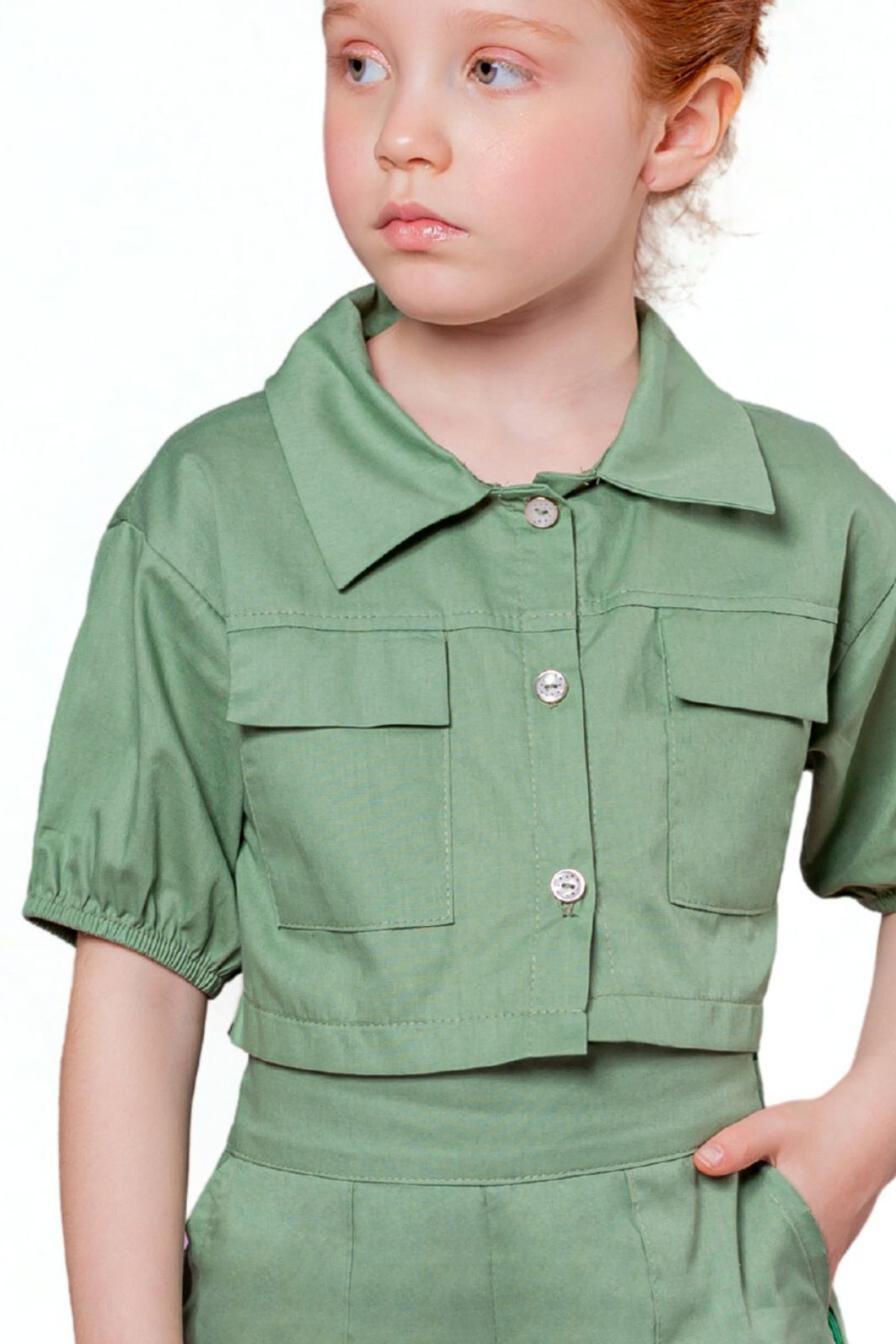 Conjunto camisa e short de tricoline